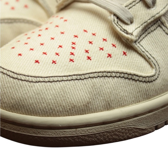 NIKE Men Size US10.5 Dunk Low Se Denim Orewood Sneakers Ivory Dv0834 Retro - Picture 10 of 14